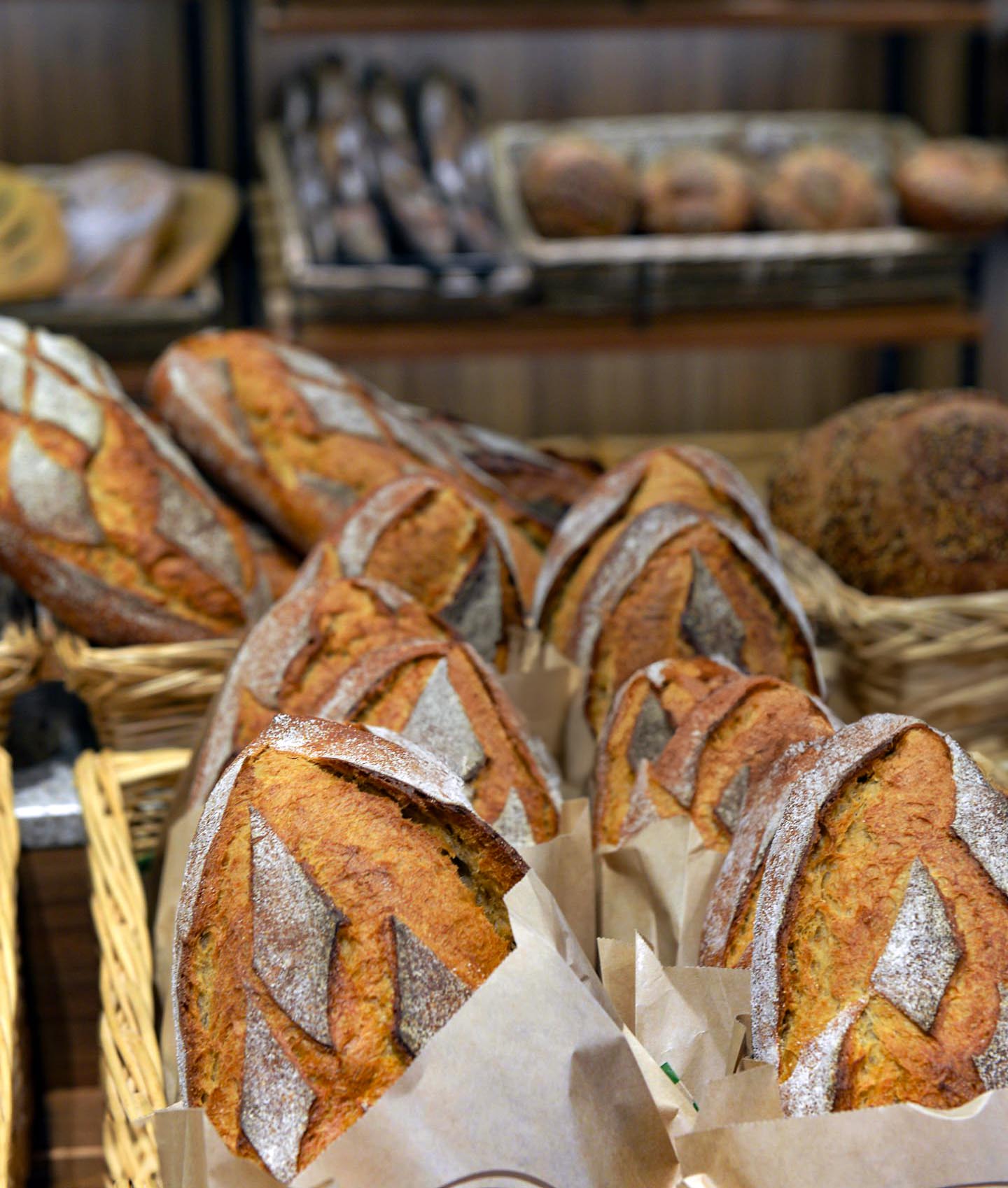 bread in a shop window